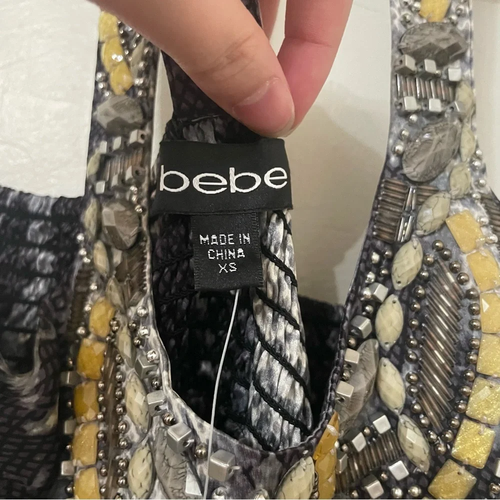 Bebe Snake Embellished Racerback Top - Picture 3 of 6